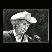 Bob Dylan,
                Pencil, Drawing, Underwood
