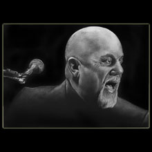Billy Joel,
                musician, charcoal, drawing, Underwood
